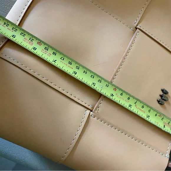 Portland LEATHER square woven leather CHARLOTTE CROSSBODY BAG - Picture 8 of 12